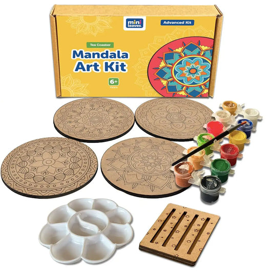Mandala Painting Kit Tea Coaster Art and Craft Kit- Advanced Level 6+ - The Crafthives