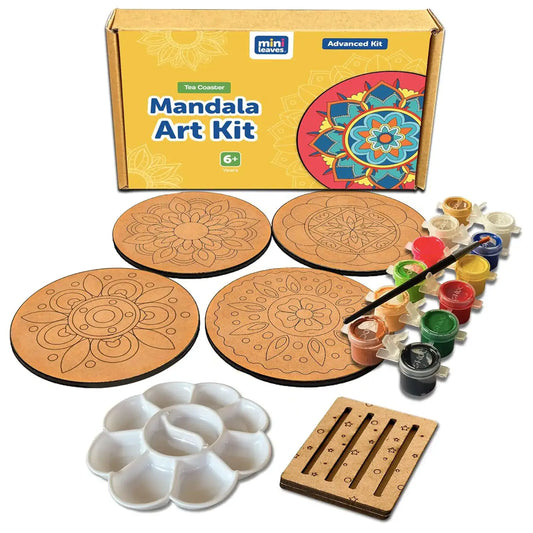 Mandala Tea Coaster Art and Craft Kit- Advanced Level 6+ - The Crafthives