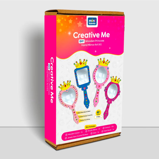 Decorate Your Own DIY Princess Mirrors Paint Art and Craft Kits for Girls age 6+ Set of 4 - The Crafthives