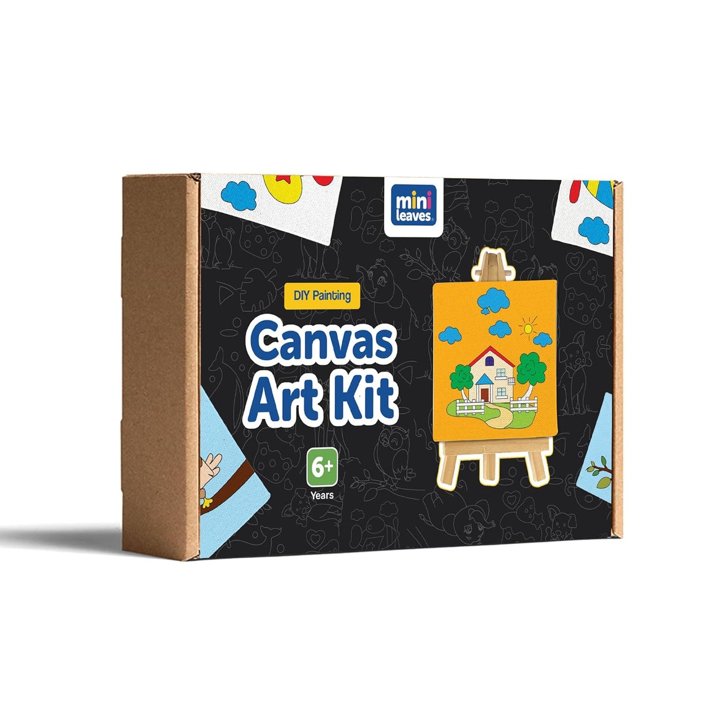 Mini Canvas Art and Craft Paint Kit For 4+ Set of 4