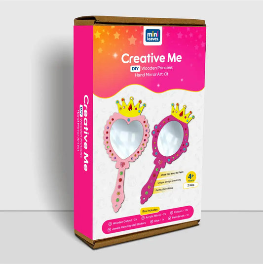 Decorate Your Own DIY Princess Mirrors Paint Art and Craft Kits for Girls age 6+- Set of 2 - The Crafthives