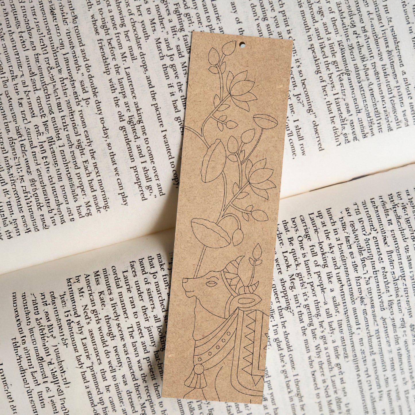 Set of 4 Wooden Bookmarks – Mandala & Pichwai Art