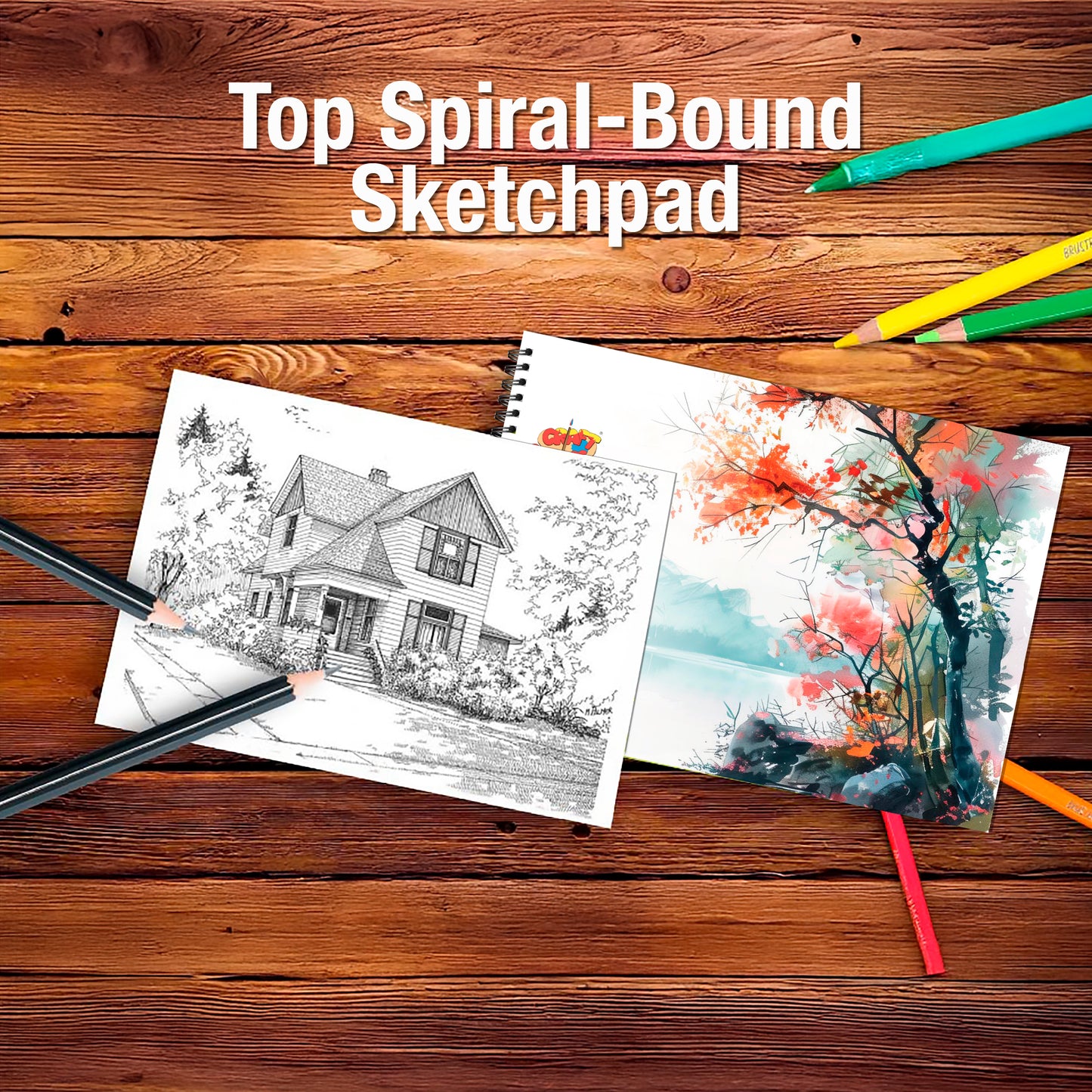 Artist Sketch Book – A4 Landscape | 250 GSM Premium Paper | Tree