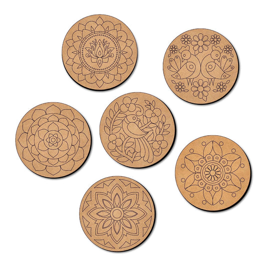 Mandala Tea Coasters Art and Craft Kit 6+ Years- Beginner - The Crafthives