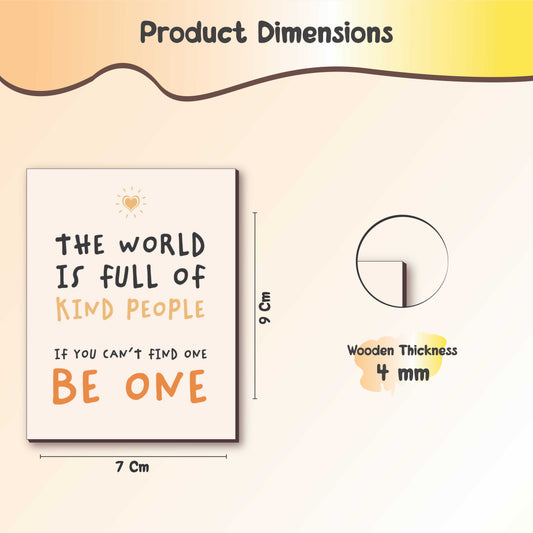 Motivational Quote Wooden Fridge Magnets – Set of 6