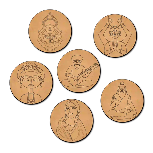 Mandala Tea Coasters Art and Craft Kit 6+ Years- Beginner - The Crafthives