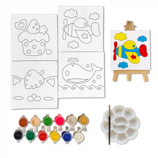Canvas Craft Art Paint Kit for Beginner 6+ Years - Set of 4 - The Crafthives