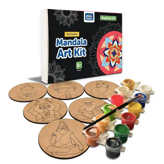 Mandala Tea Coasters Art and Craft Kit 6+ Years- Beginner - The Crafthives