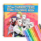 Anime Coloring Book | With 24 Sketch Pens – The Crafthives