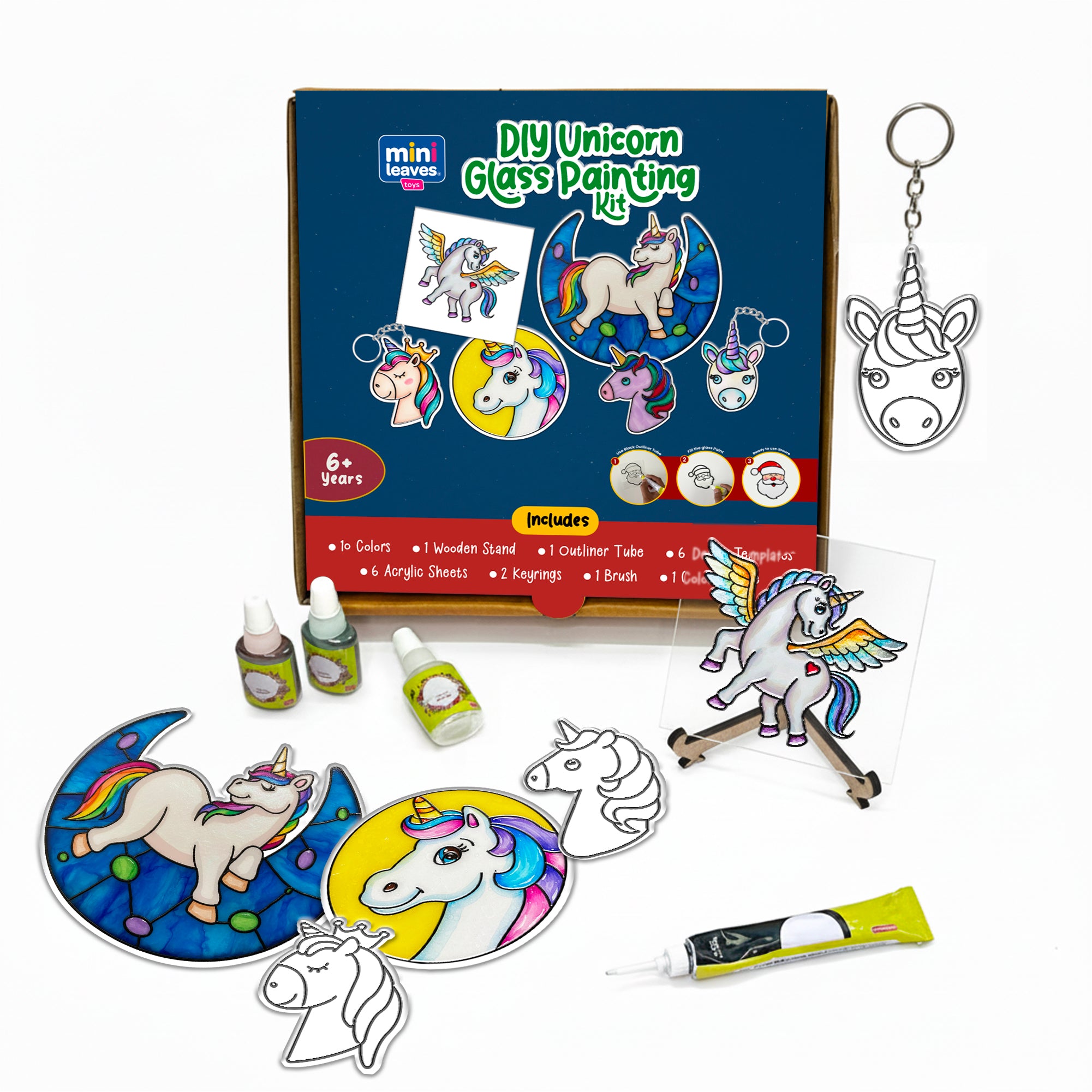 DIY Glass Painting Kit for Kids (6+ Years) – Fun, Creative & Beginner Friendly