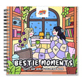 Bestie Moments – Cute & Girly Coloring Book | 12 Acrylic Markers