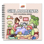 Bestie Moments – Cute & Girly Coloring Book | 12 Acrylic Markers