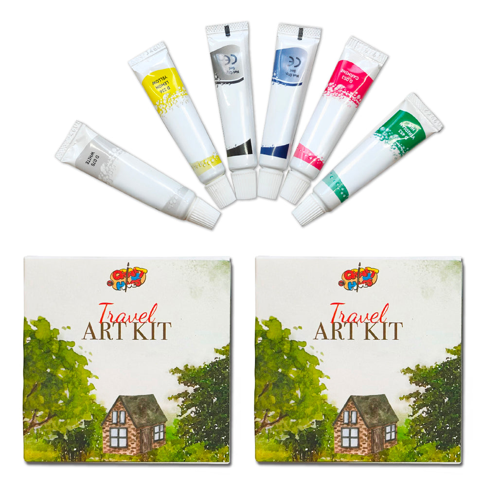 Combo Pack- Mini Travel Sketch Book (Pack of 2 ) & Water Colors