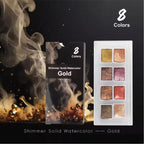 The Crafthives Shimmer Watercolor Set – Gold Magic (8 Metallic Pearlescent Shades)
