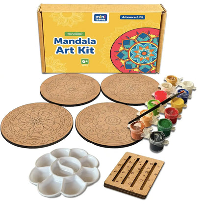 Mandala Painting Kit Tea Coaster Art and Craft Kit- Advanced Level 6+