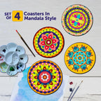 Mandala Painting Kit Tea Coaster Art and Craft Kit- Advanced Level 6+ - The Crafthives