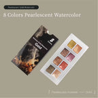 The Crafthives Shimmer Watercolor Set – Gold Magic (8 Metallic Pearlescent Shades)