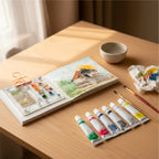 Combo Pack- Mini Travel Sketch Book (Pack of 2 ) & Water Colors
