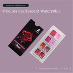 The Crafthives Shimmer Watercolor Set – Red Magic (8 Metallic Pearlescent Shades)