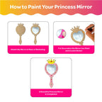 Decorate Your Own DIY Princess Mirrors Paint Art and Craft Kits for Girls age 6+ Set of 4 - The Crafthives