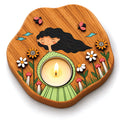 Bloom & Be You 3D Wooden Tealight Holder | Aesthetic Girl Room Décor & Gift