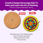 Mandala Painting Kit Tea Coaster Art and Craft Kit- Advanced Level 6+ - The Crafthives