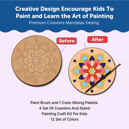 Mandala Tea Coaster Art and Craft Kit- Advanced Level 6+