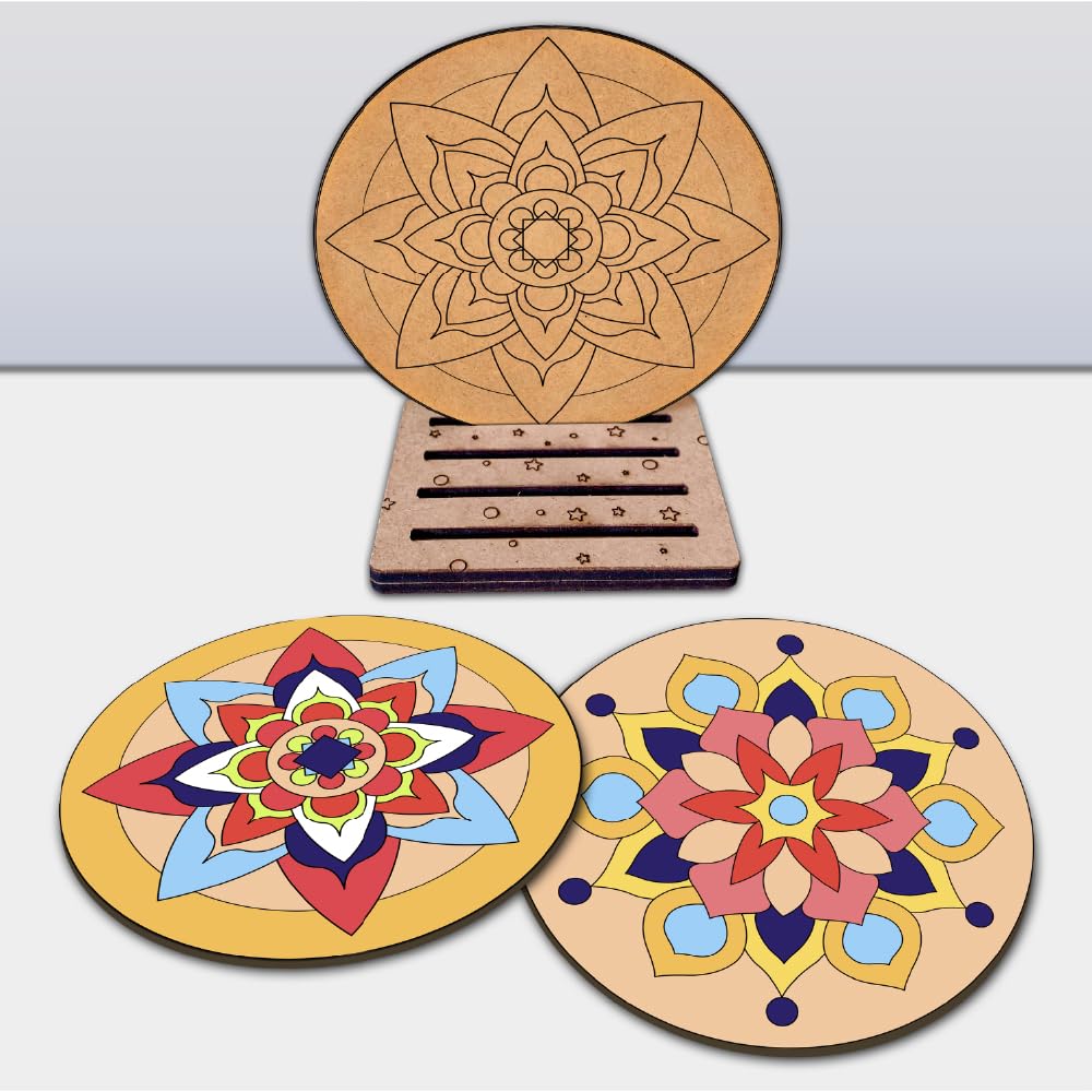 Mandala Tea Coaster Art and Craft Kit- Advanced Level 6+