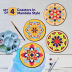 Mandala Tea Coaster Art and Craft Kit- Advanced Level 6+ - The Crafthives