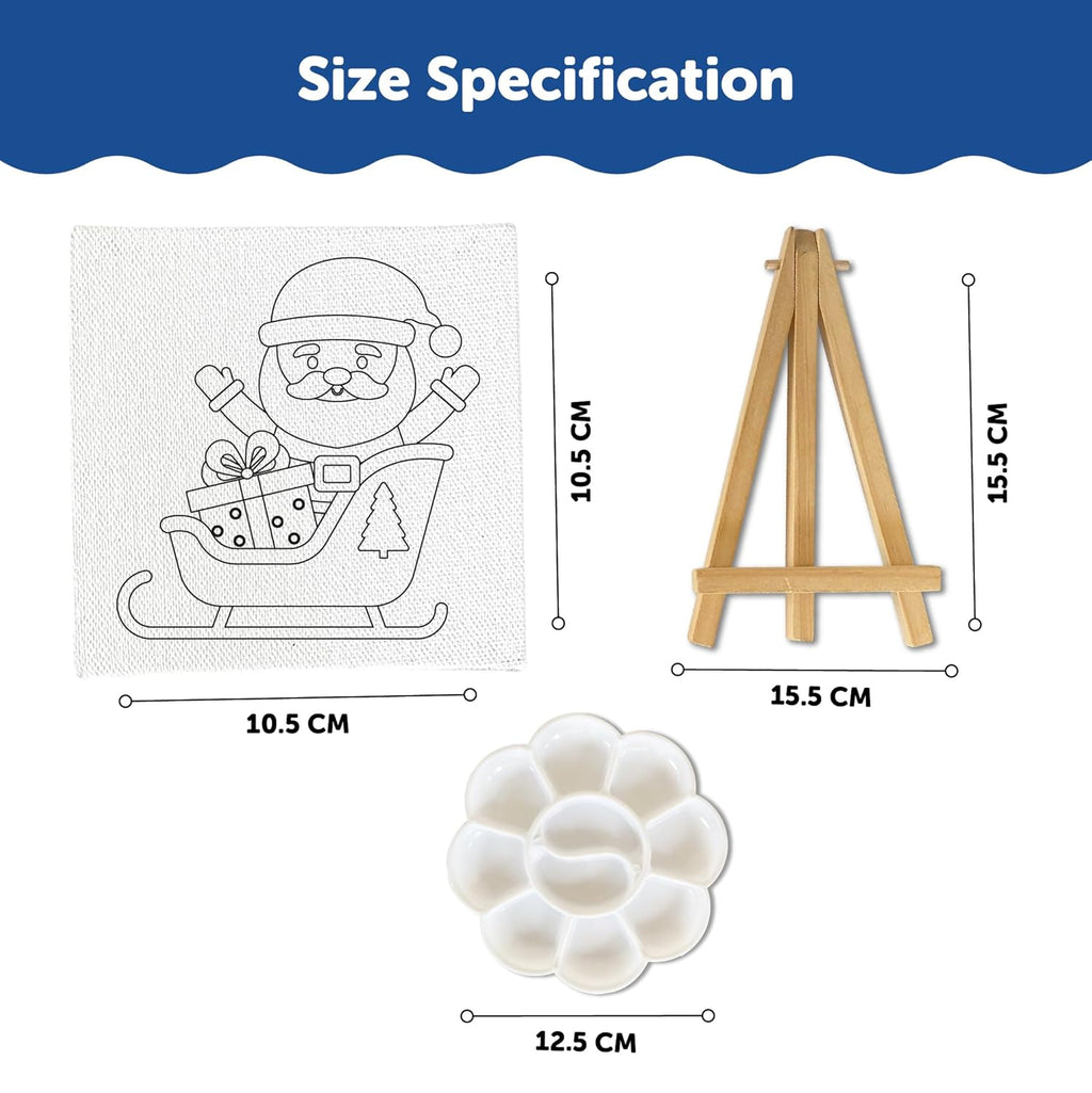 Mini Canvas Art Kit for 4 - 6 Years Set of 4 - The Crafthives