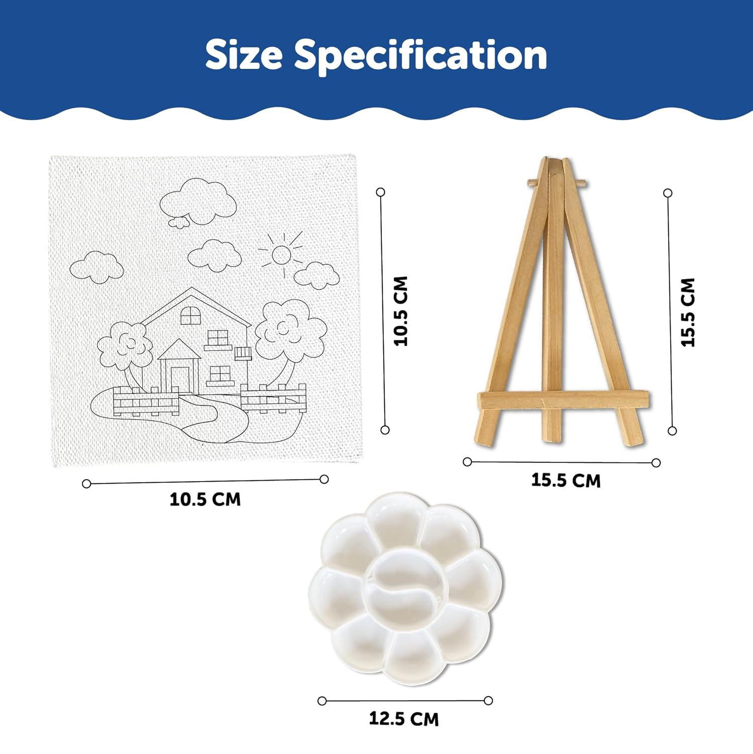 Mini Canvas Art and Craft Paint Kit For 4+ Set of 4 - The Crafthives