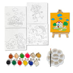 Mini Canvas Art and Craft Paint Kit For 4+ Set of 4 - The Crafthives
