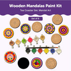 Mandala Tea Coasters Art and Craft Kit 6+ Years- Beginner - The Crafthives