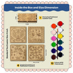 Madhubani DIY Tea Coaster with Wooden Case Paint Art Kit for 8+ Years - The Crafthives