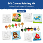 Canvas Craft Art Paint Kit for Beginner 4 to 6 Years- Set of 4 - The Crafthives