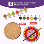 Mandala Tea Coasters Art and Craft Kit 6+ Years- Beginner - The Crafthives