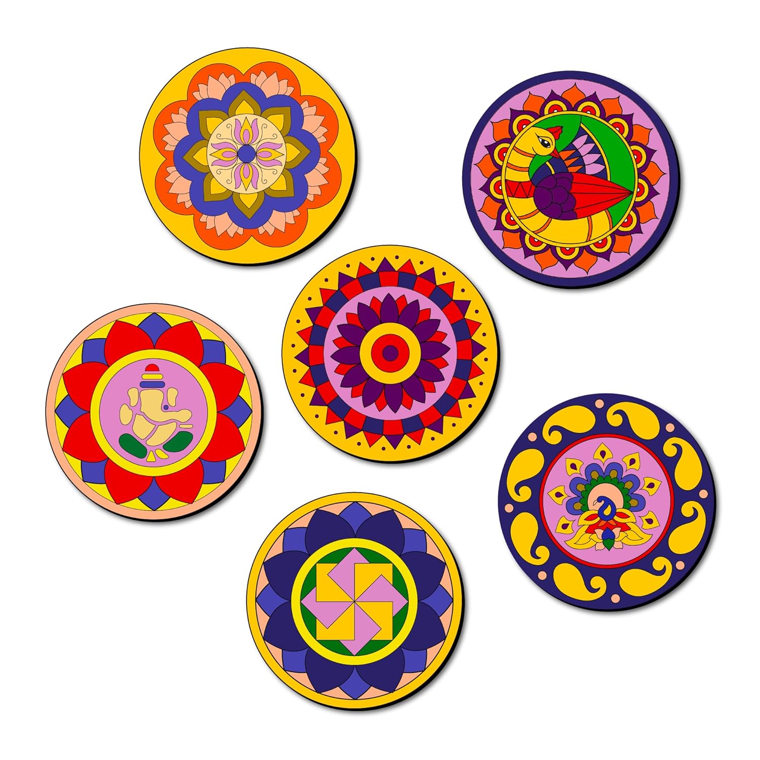 Mandala Tea Coasters Art and Craft Kit 6+ Years- Beginner - The Crafthives