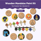 Mandala Tea Coasters Art and Craft Kit 9+ years Advance - The Crafthives