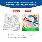 Mini Canvas Art and Craft Paint Kit For 4+ Set of 4 - The Crafthives