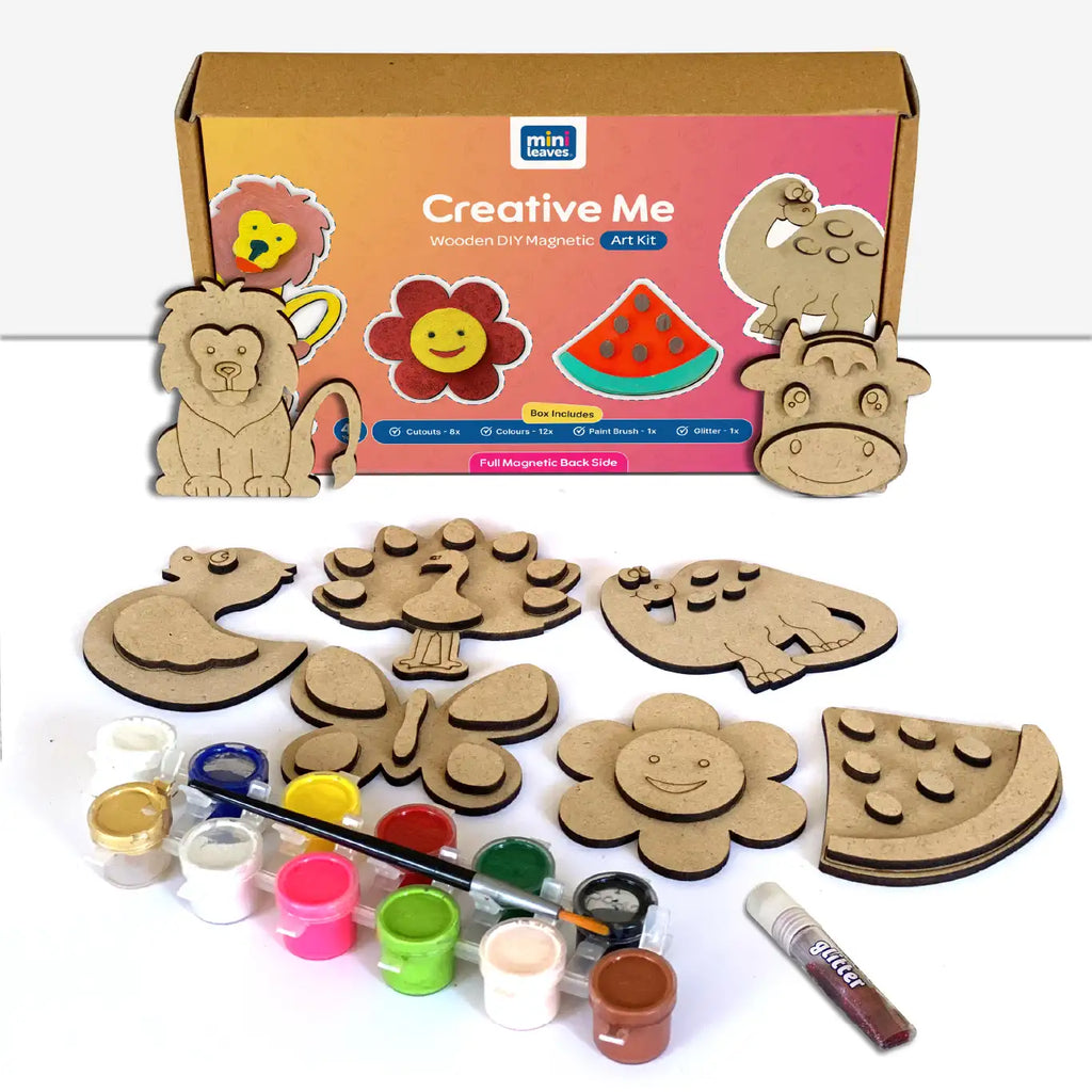 Fridge Magnets DIY Art and Craft Paint kit for Kids 4+ Years 8 Pieces - The Crafthives