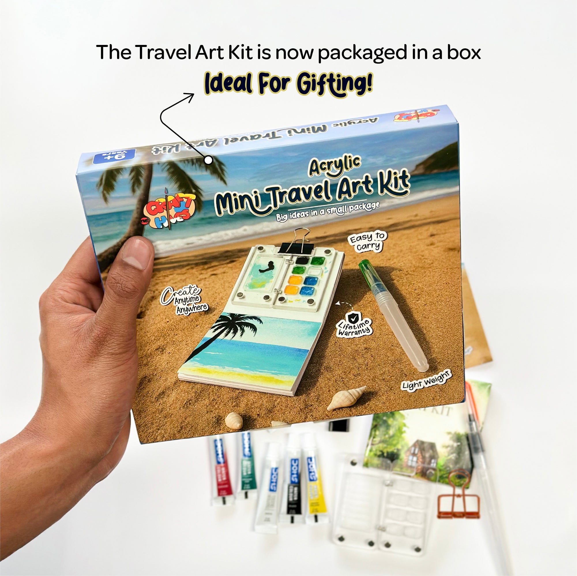 The Crafthives Mini Travel Acrylic Art Kit – Metal Clip