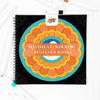 Mandala Colouring Beginner Book with 12 Acrylic Markers – 250 GSM Acid-Free Spiral Bound - The Crafthives