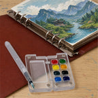 The Crafthives Premium Leather Refillable Watercolor Journal | Travel Art Kit