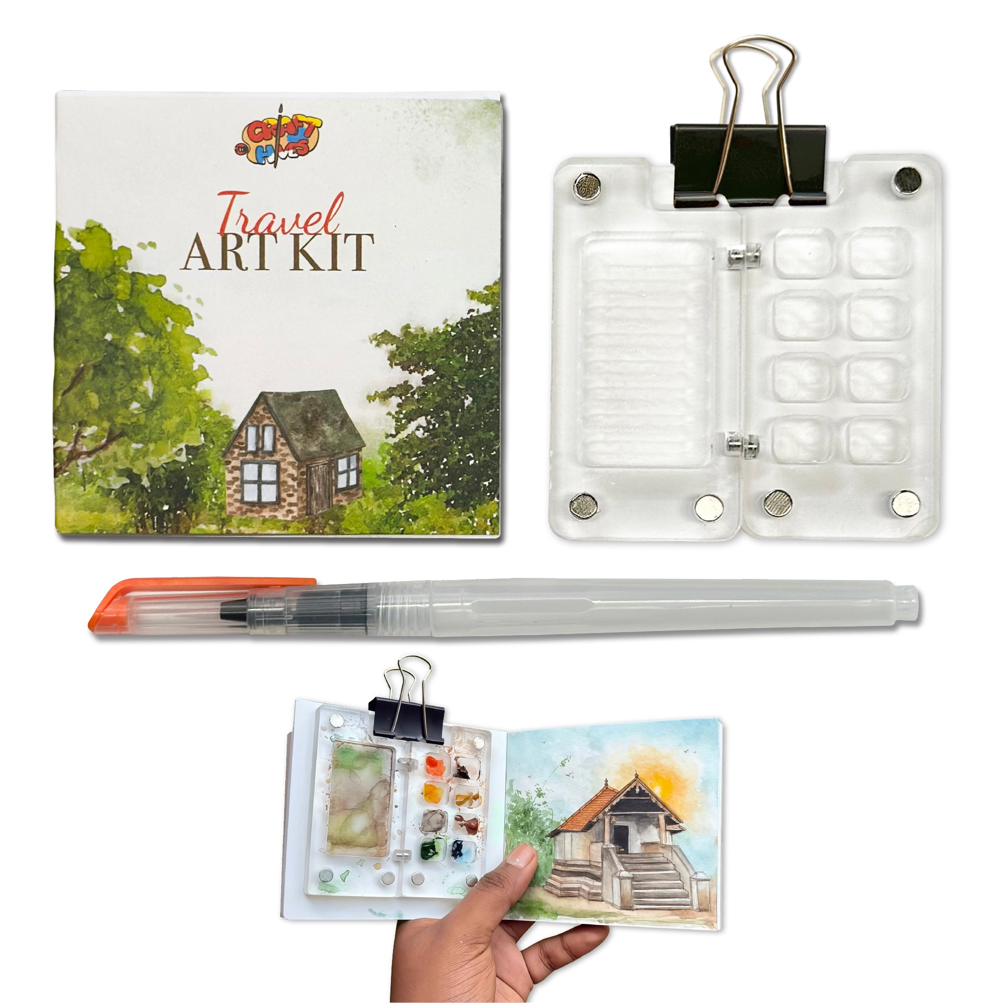 The Crafthives Mini Travel Art Kit- Acrylic - The Crafthives