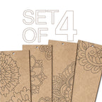 Mandala Wooden Bookmark Set – Pack of 4 with Paint Set