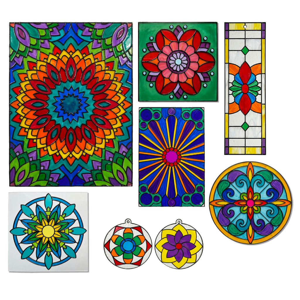 Mandala Glass Painting Kit | DIY Stained Glass Mandala Art Set – The Crafthives