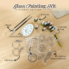 Sun & Moon Glass Painting Kit | Boho Suncatcher DIY Art Set with Acrylic Templates – The Crafthives