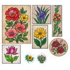 Floral Glass Painting Kit | DIY Flower Stained Glass Art Set for Artists & Art Lovers – The Crafthives