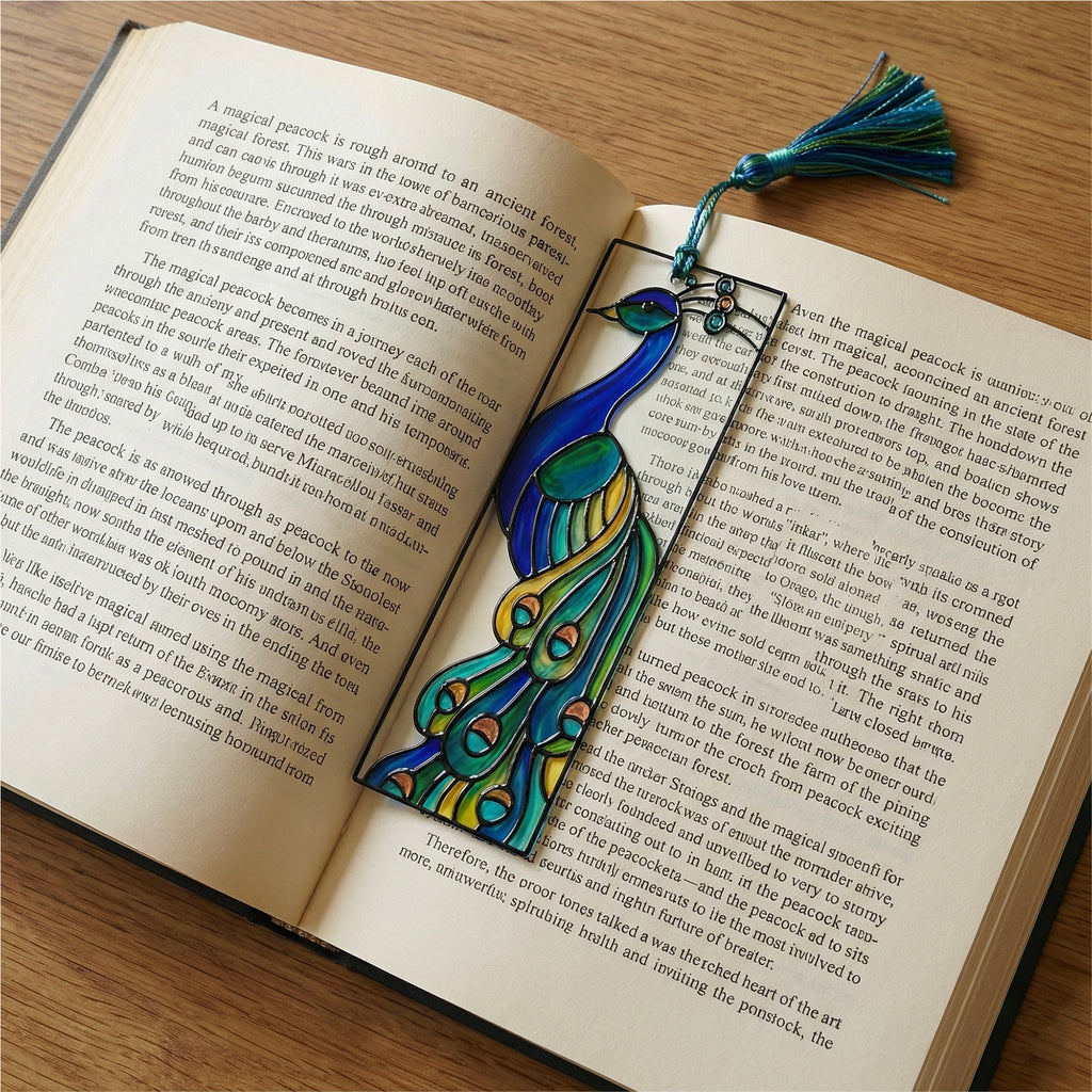 Peacock Glass Painting Kit | DIY Stained Glass Peacock Art Set – The Crafthives