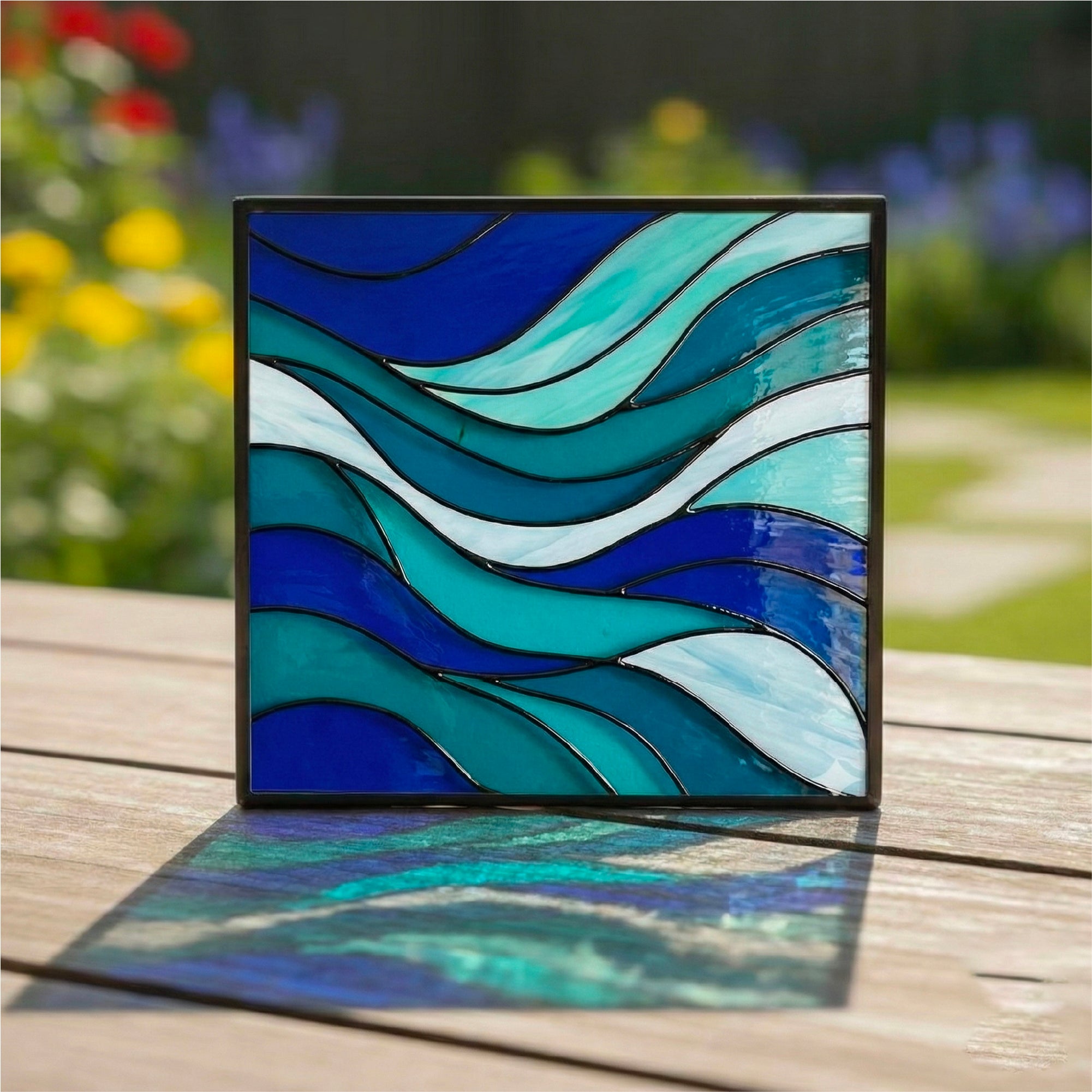 Abstract Glass Painting Kit | DIY Stained Glass Style Art Set with Acrylic Templates – The Crafthives